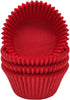 Premium Red Greaseproof Cupcake Liners, Standard Size, 100-Count Muffin Paper Baking Cups