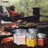 CROSS HOMES Pack 21 Set (6 4 oz 15 2 oz) Magnetic Spice Jars Combo Large + Small Refrigerator Hexagon Glass Spice Jar