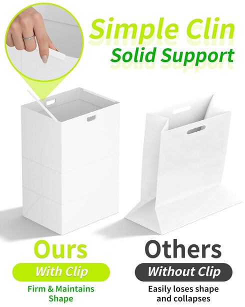 30 4 Pack Kaiferty Gallon Disposable Trash Cans for Parties, Extra Large Collapsible Pop Up Trash Can with Handles