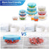 Silicone Stretch Lids, Reusable Zero Waste Silicon Container Lid Covers for Food, 6PCS, White