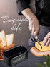 Butter Dish with Lid for Countertop, Large Ceramic Butter Keeper Container with Knife and Silicone Sealing