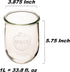 Weck Tulip Jar, 1 Liter Sour Dough Starter Jar with Glass Lid, Rubber Seal, and Steel Clips