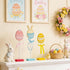 Songjum 3Pcs Easter Egg Bunny Wooden Table Signs Colorful Rabbit Shape Tabletop Centerpieces Tiered Tray Decor Easter