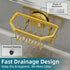 TAILI Sponge Holder for Kitchen Sink with Strong Suction Cup Removable, Rustproof Aluminum Sink Caddy for Sponge