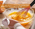 Walfos Silicone Whisk Set of 4, Heat Resistant Kitchen Whisks for Cooking, Non Scratch Balloon Egg Whisk