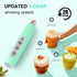 YUSWKO Baby Blue Handheld Milk Frother Wand, Rechargeable Electric Whisk with 3 Heads for Coffee, Latte, Hot Chocolate