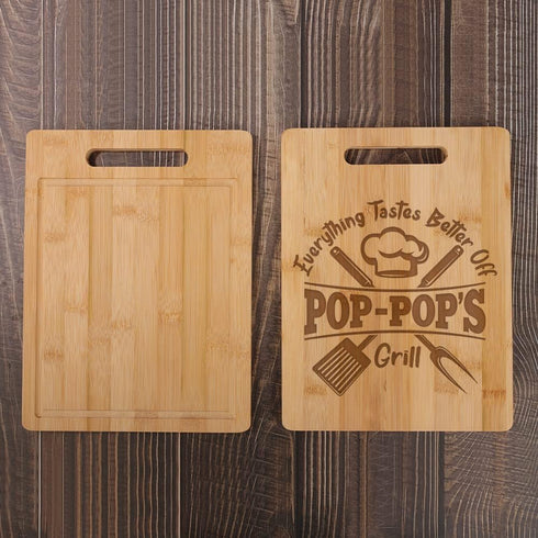 Grandpa Cutting Board - Gifts for Grandpa from Grandkids - Pop Gifts for Father's Day - Kitchen Gift for Christmas,