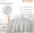 jinchan 100% 50x60 Inches 3-Layer Boho Cotton Blanket Muslin Lightweight Geometric Triangle Striped Pattern Reversible