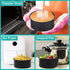 E-far 6 x 3 Inch Cake Pan Set of 3, Deep Stainless Steel Round Cake Pans for Baking Birthday Wedding Cakes