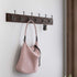LIBERTY Wall Mounted Coat Rack with 6 Decorative Hooks, 27 Inch, Soft Iron and Cocoa