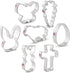 Ann Clark Easter Cookie Cutters 7-Pc Set Made in USA, Easter Bunny, Egg, Holy Cross, Carrot, Butterfly