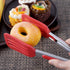 Cooking Tongs Stainless Steel 9 inches and 12 inches, Heat Resistant Silicone Serving Tong Meat Turner Spatula Tong