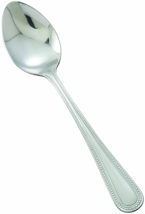 Winco 12-Piece Dots Dinner Spoon Set, Silver, 18-0 Stainless Steel