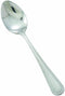 Winco 12-Piece Dots Dinner Spoon Set, Silver, 18-0 Stainless Steel