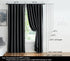 Treatmentex Black Pom Pom Blackout Curtains Set, 45" Half Window Drapes for Small Basement Laundry, 2 Panels Rod Pocket