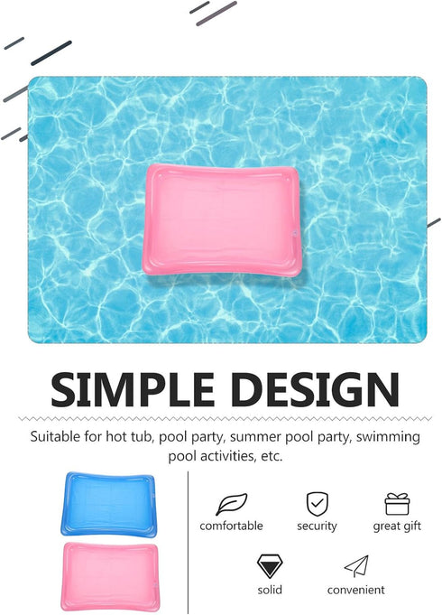 Cabilock 2pcs Water Inflatable Tray, Floating Cooler Drink Cooler for Parties, Buffet Ice Cooler