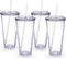 Zukro Clear Acrylic Tumbler with Straw and Lid 32 oz, Double Walled