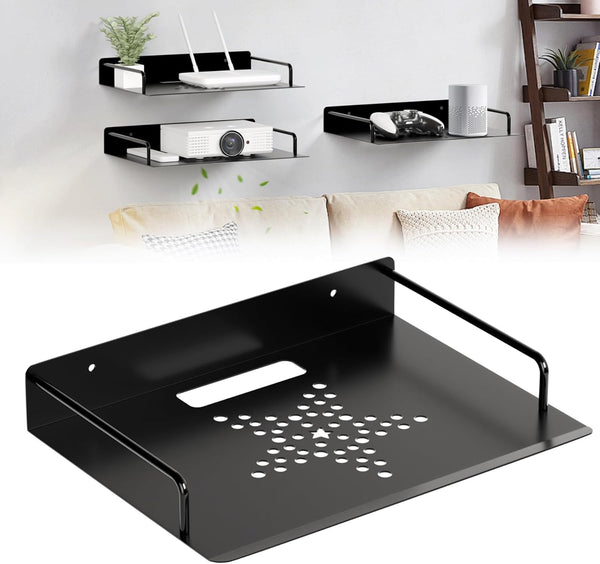Projector Shelf, Floating Entertainment Center Shelves for DVD Player, Cable Box, Wifi Router, Wall Mount Shelf
