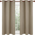 Deconovo Blackout Curtains, Room Darkening Thermal Insulated Drapes, 2 Panels 38W x 54L Inch Taupe