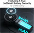 JISULIFE Life7 Handheld Fan 2024, Powerful Portable Fan with LED Display, 3600mAh, 5 Speeds, Lanyard, 3-IN-1 (Black)