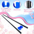 Tessco 5 Pairs Training Chopstick Helpers, Reusable Non-Slippery Practice Chopsticks with Clip for Beginners (Black)