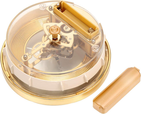 Hicarer 4 1/16 Inch Gold Skeleton Clock Insert with Gold Bezel