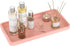 Bamboo Bathroom Vanity Tray for Countertop, Decorative Wood Tray for Dresser Tops and Home Decoration, Pink