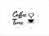 4eN Modern Coffee Time Wall Art & Sign Set - 4 Pieces Wooden MDF for Kitchen & Cafe