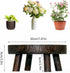 2Pcs 8inch Small Wooden Stools for Plants, Wood Stool Plant Stand, Solid Wood Garden Plant Pot Riser, Mini Round Flower