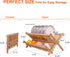 SZUAH Collapsible Bamboo Dish Drying Rack for Kitchen Counter, Space Saving Organizer (17.8"x10.23"x9.25")
