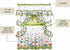 Printed Cottage Window Curtain Set - 57 Inch Width, 24 Inch Length - Green Butterflies - Polyester Soft Treatment