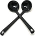 ASIAN HOME Black Melamine Japanese Long Handle Spoons for Ramen, Soup, Hot Pot Eating, Mixing, Stirring 8.25 Inches (2 Spoons)