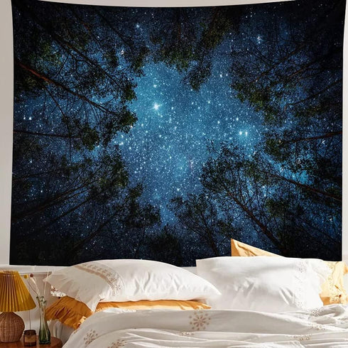 Llamazing Forest Tapestry, Home Decor Landscape Tapestry for Living Room Bedroom Decoration, Magic Tapestry Curtain
