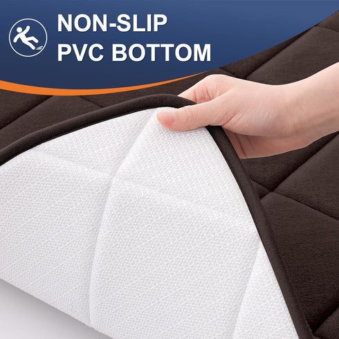OLANLY Memory Foam Bath Mat 36x24, Ultra Soft Absorbent Bathroom Rug, Machine Washable for Floor