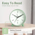 Analog Alarm Clock - 4 inch Super Silent Non Ticking Small Clock with Night Light, Battery Operated, Ideal Decor for