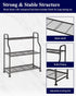 3-Tier 27" 11.4" 29.3") Kitsure Plant Stand Indoor & Outdoor - Metal Plant Shelf with Adjustable Leveling Feet, Easy