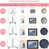 6PCS Premium Black Iron Plate Stands - 4 Inch Decorative Metal Holders for Displaying Pictures and More