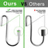 Pack of 10 Heavy Duty S-Shape Hooks, Stainless Steel 2.4" Pan Pot Holder Rack Hooks for Kitchenware
