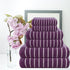 6 Set- 600 2 2 2 CASA COPENHAGEN Ecstatic Pieces Towel Dark Purple, GSM Bath Towel Hand Towel Washcloth, Designed
