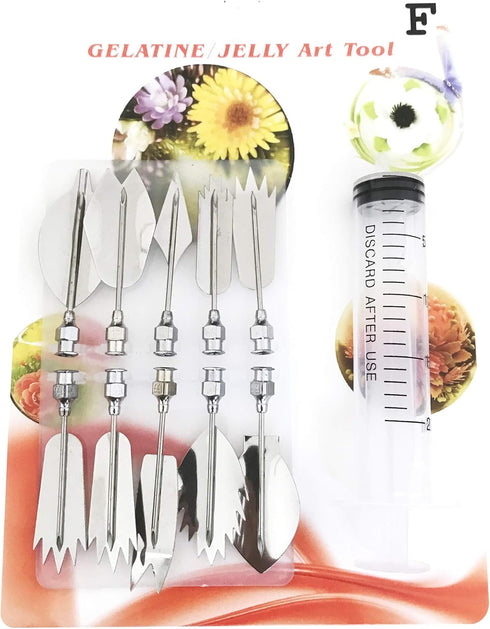 3D 60 Nozzles Woohome Art Cake Tools, Gelatin Jelly Tools Includes PCS Gelatin Tools and Making Pudding Pastry for Cake