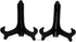 CVHOMEDECO. Antique Distressed Black Decorative Wooden Plates Rack Wood Easels Holder Folding Display Stand Home Décor Art, 9 Inch, Set of 2.