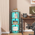 TUTOTAK Corner Shelf, 4-Tier Corner Bookshelf for Small Space, Narrow Display Corner