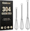 Small Stainless Steel Whisk, Mini Wire Whisk Set of 3, 5in, 6in & 7in for Whisking, Beating, Mixing