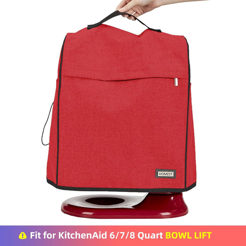 HOMEST Stand Mixer Cover Compatible with KitchenAid 6/7/8 Quart Bowl Lift, Dust Cover with Zipper Pocket