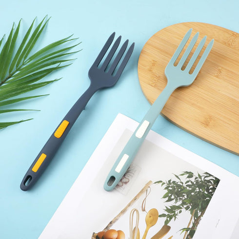 2pcs Silicone Cooking Forks, Multifunctional Heat Resistant Nonstick Blending Forks for Kitchen Cooking and Baking