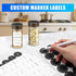 12 Pack 4 oz Set VIBRATITE Spice Jars with Acacia Lids, Round Glass Jars Spice Containers with Labels, Pen, Funnel