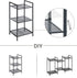 3-Tier UBSC33BK SONGMICS Storage Rack, Bathroom Shelf, Extendable Plant Stand with Adjustable Shelf, for Bathroom