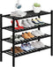 4 Tier Bamboo Shoe Rack Storage Organizer for Closet, Multifunctional Stackable Free