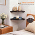 Shelf,10inch Gieanoo Corner Wall Solid Oak Wood Floating Corner Shelf with Wire Hole Corner Wall Storage Display