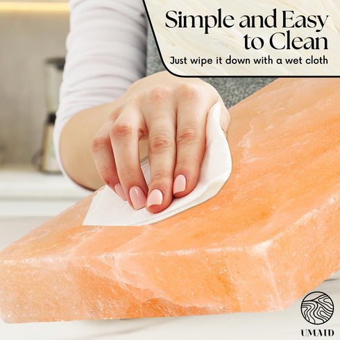 Serving,8X8X1.5 UMAID Himalayan Salt Block For Grilling, Cooking, Cutting and Food Grade Himalayan Pink Salt Stone on